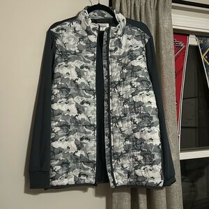 Straight down mens puffer zip up